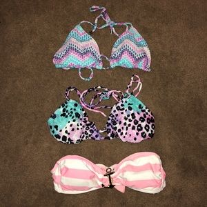 Bundle of 3 bikini tops! Size small.